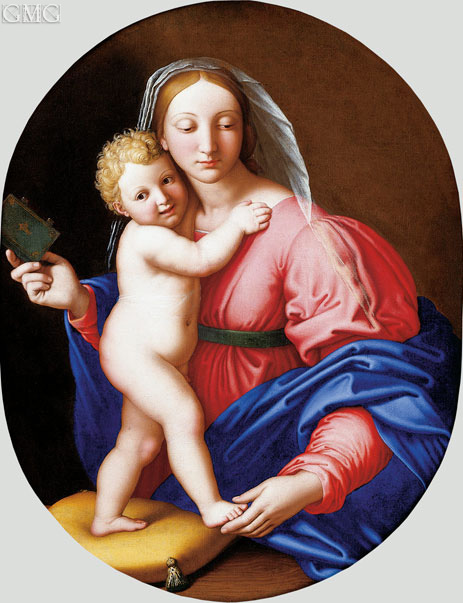 Madonna and Child with Book, undated | Sassoferrato | Painting Reproduction