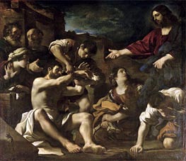 The Resurrection of Lazarus, c.1619 by Guercino | Painting Reproduction