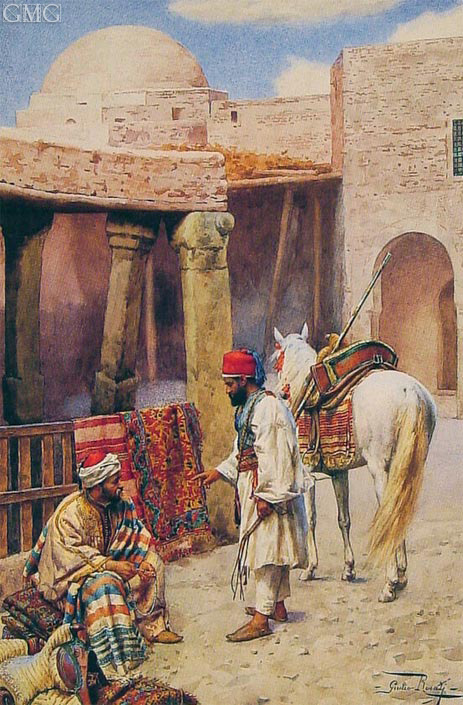 Der Teppichverkäufer, undated | Giulio Rosati | Gemälde Reproduktion