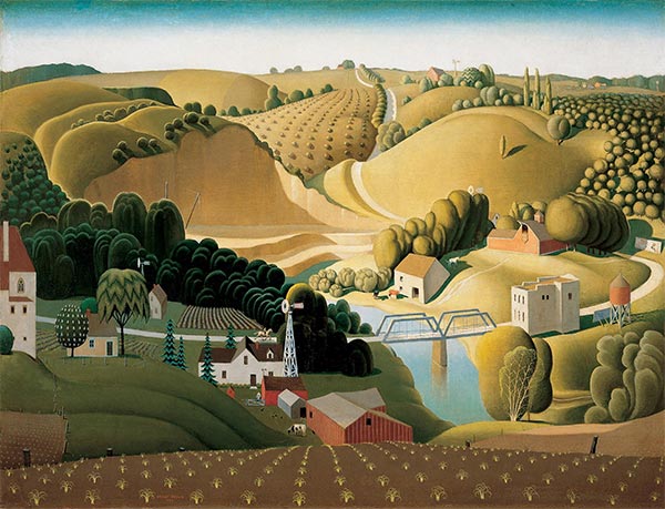 Stone City, Iowa, 1930 | Grant Wood | Painting Reproduction