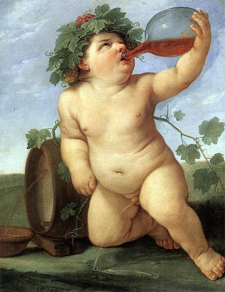 Drinking Bacchus, c.1622 | Guido Reni | Painting Reproduction