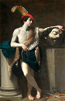 David mit dem Kopf von Goliath, c.1604/06 | Guido Reni | Gemälde Reproduktion