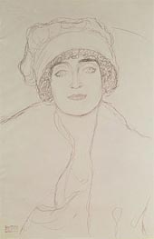 Portrait of a Young Woman, Undated by Klimt | Painting Reproduction