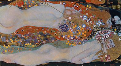 Gustav Klimt クリムト 海ベビ Water Serpents II | Klimt | Painting Reproduction 2649 | TOPofART