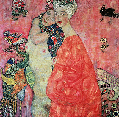 Girl Friends, c.1916/17 | Klimt | Painting Reproduction
