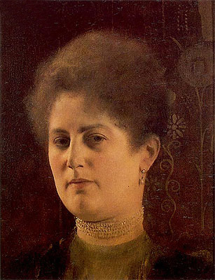 Bildnis einer Dame (Frau Haymann) | Klimt | Gemälde Reproduktion