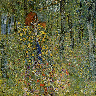 Bauerngarten mit Kruzifix | Klimt | Gemälde Reproduktion