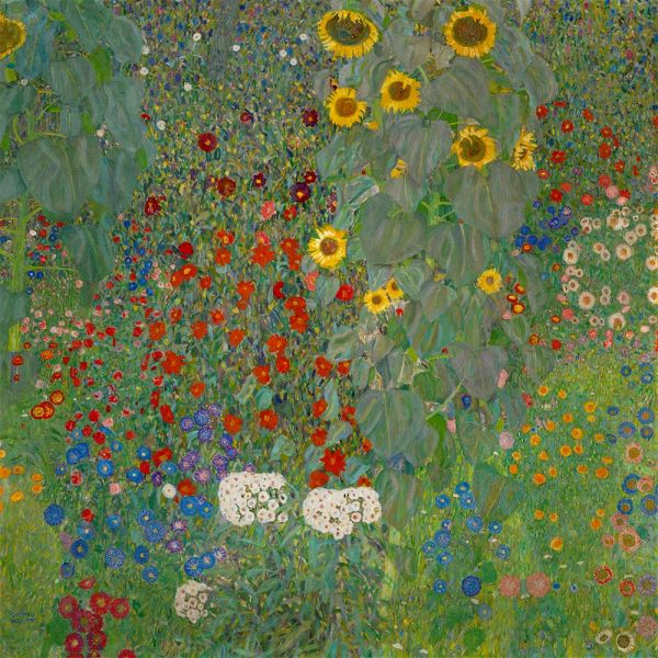 Farm Garden with Sunflowers | Klimt | Painting Reproduction