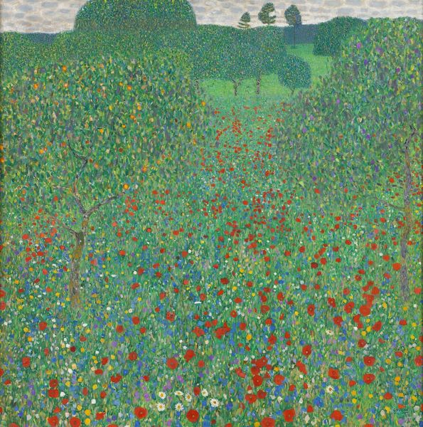 Poppy Field | Klimt | Painting Reproduction