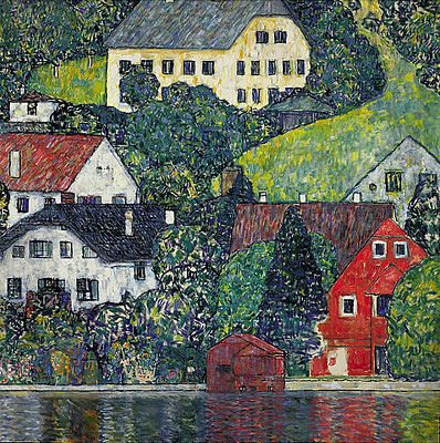 Houses at Unterach on the Attersee | Klimt | Painting Reproduction