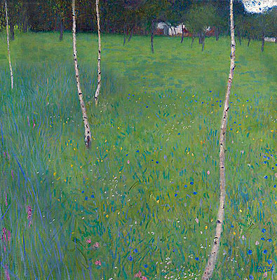 Farmhouse with Birch Trees, 1900 | Klimt | Painting Reproduction
