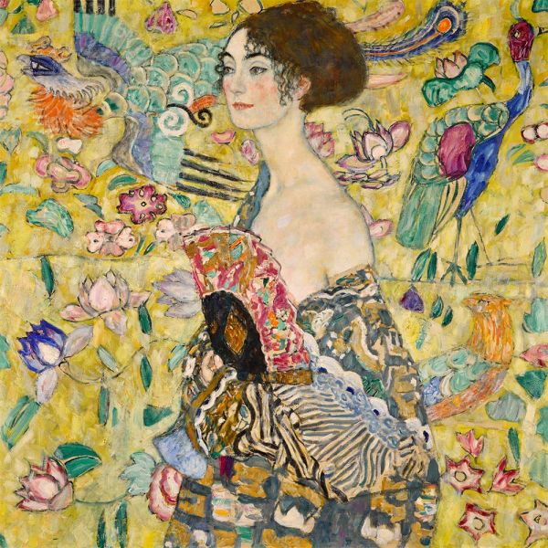 Lady with a Fan, c.1917/18 | Klimt | Painting Reproduction