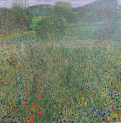 Field of Flowers (Orchard), c.1905 | Klimt | Painting Reproduction