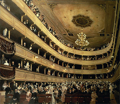 The Auditorium of the Old Castle Theatre | Klimt | Painting Reproduction