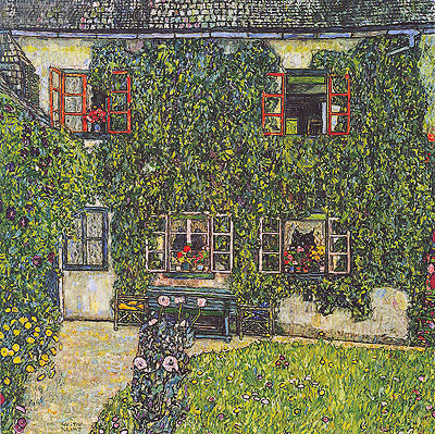 Forester's House in Weissenbach on the Attersee, 1914 | Klimt | Gemälde Reproduktion