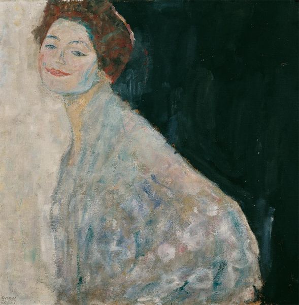 Portrait of a Lady in White, c.1917/18 | Klimt | Painting Reproduction