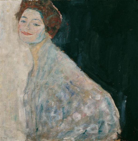 Bildnis einer Dame in Weiß | Klimt | Gemälde Reproduktion