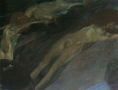 Fließendes Wasser | Klimt | Gemälde Reproduktion