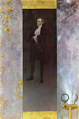 Hofburg actor Josef Lewinsky as Carlos, 1895 | Klimt | Painting Reproduction