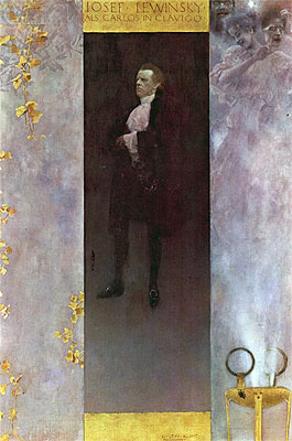 Hofburg actor Josef Lewinsky as Carlos | Klimt | Painting Reproduction
