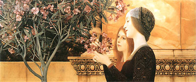 Two Girls With An Oleander | Klimt | Painting Reproduction
