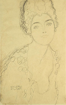 Bust of a Lady, c.1917 | Klimt | Gemälde Reproduktion