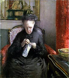 Portrait of Madame Martial Caillebotte, 1877 by Caillebotte | Painting Reproduction