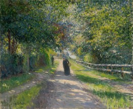 Avenue der Villa des Fleurs in Trouville | Caillebotte | Gemälde Reproduktion