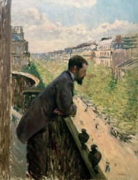 Mann auf dem Balkon | Caillebotte | Gemälde Reproduktion