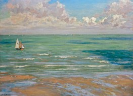 Marine, Regattas in Villers | Caillebotte | Painting Reproduction
