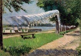 Drying Laundry At The Banks Of The Seine, Petit Gennevilliers | Caillebotte | Painting Reproduction