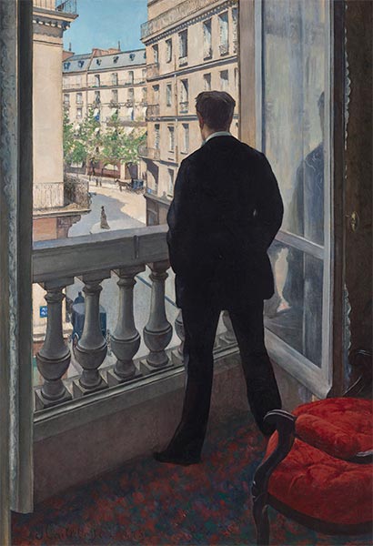 Junger Mann an seinem Fenster, 1876 | Caillebotte | Gemälde Reproduktion