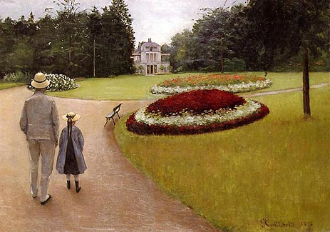 The Park on the Caillebotte Property at Yerres, 1875 | Caillebotte | Painting Reproduction
