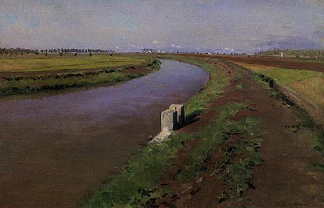 The Banks of a Canal, mear Naples, c.1892 | Caillebotte | Painting Reproduction