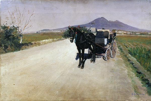 A Road near Naples, 1872 | Caillebotte | Painting Reproduction