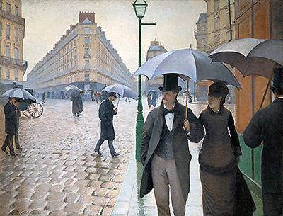 Paris Street; Rainy Weather, 1877 | Caillebotte | Painting Reproduction