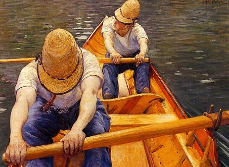 Oarsmen, 1877 | Caillebotte | Painting Reproduction