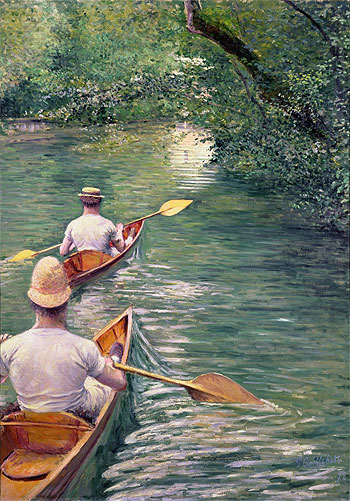 Perissoires (The Canoes), 1878 | Caillebotte | Painting Reproduction