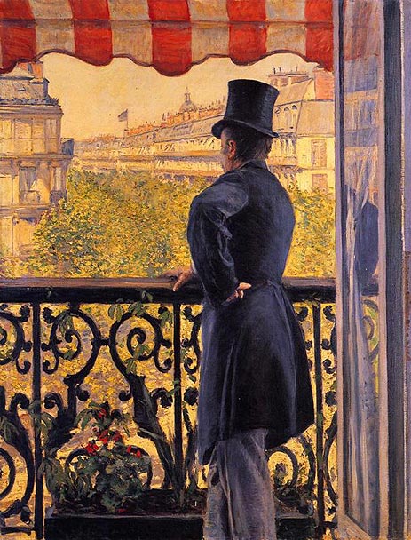 The Man on the Balcony, 1880 | Caillebotte | Painting Reproduction