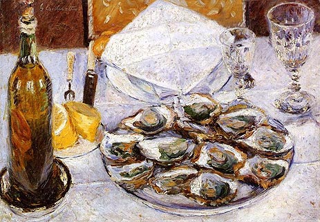 Stillleben mit Austern | Caillebotte | Gemälde Reproduktion