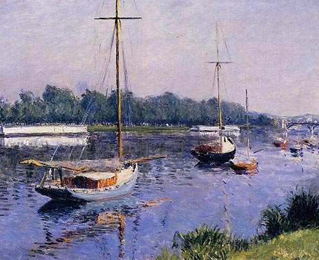 The Basin at Argenteuil | Caillebotte | Painting Reproduction