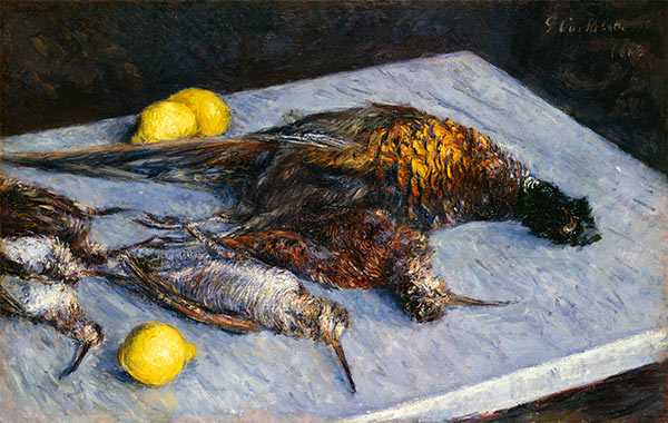 Game Birds and Lemons, 1883 | Caillebotte | Painting Reproduction