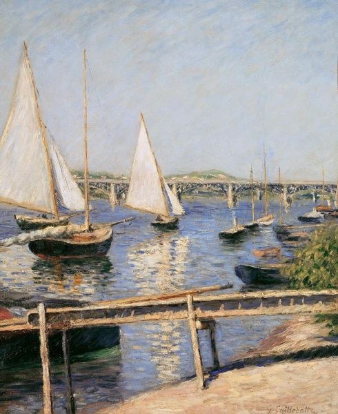 Sailing Boats at Argenteuil, c.1888 | Caillebotte | Painting Reproduction