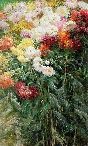 Chrysanthemen im Garten bei Petit-Gennevilliers, 1893 | Caillebotte | Gemälde Reproduktion