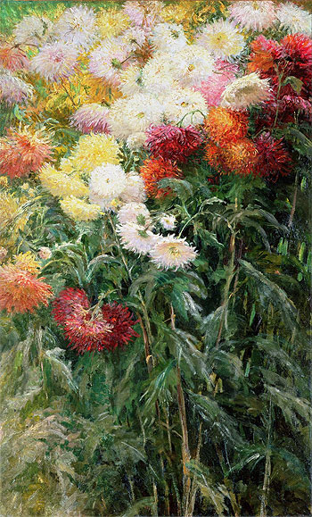 Chrysanthemen, Garten in Petit-Gennevilliers | Caillebotte | Gemälde Reproduktion