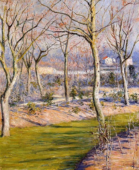 Der Garten in Petit-Gennevilliers im Winter | Caillebotte | Gemälde Reproduktion