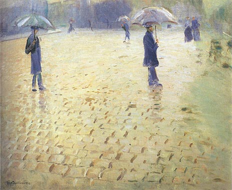 Paris Street Rainy Day, 1877 | Caillebotte | Painting Reproduction