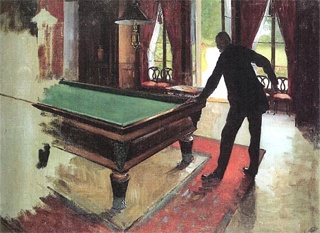 Billiards, 1875 | Caillebotte | Painting Reproduction