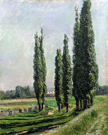 Poplars on the Riverbank at Argenteuil | Caillebotte | Painting Reproduction