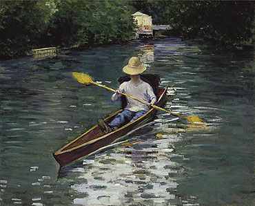 Canoe on the Yerres River, 1878 | Caillebotte | Gemälde Reproduktion